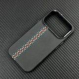 Carbon Fiber Texture Magnetic Armor Case For iPhone