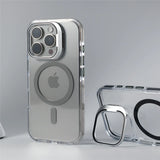 Luxury Camera Lens Holder Transparent Magnetic Case For iPhone
