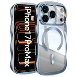 Plating Clear Wave Magnetic Case for iPhone