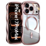Plating Clear Wave Magnetic Case for iPhone