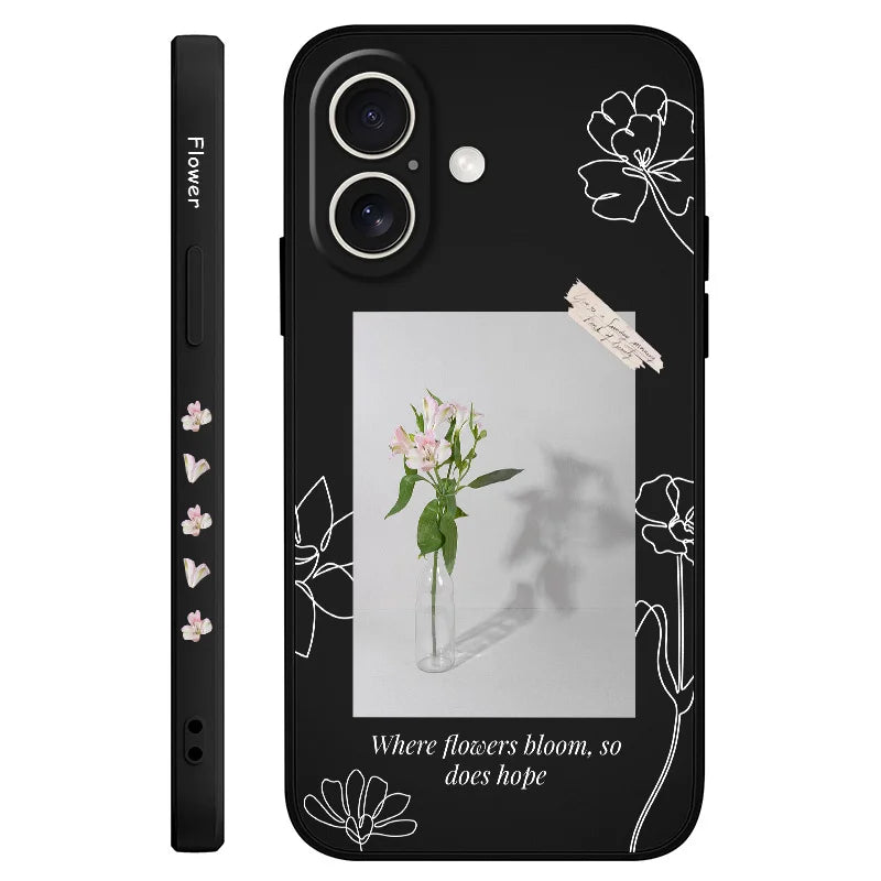 Silicone Aquarius Flower Case For iPhone