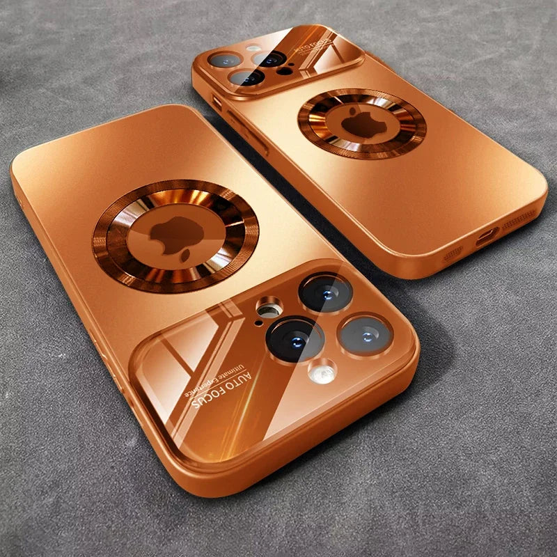 Luxury Glass Magnetic Case For iPhone