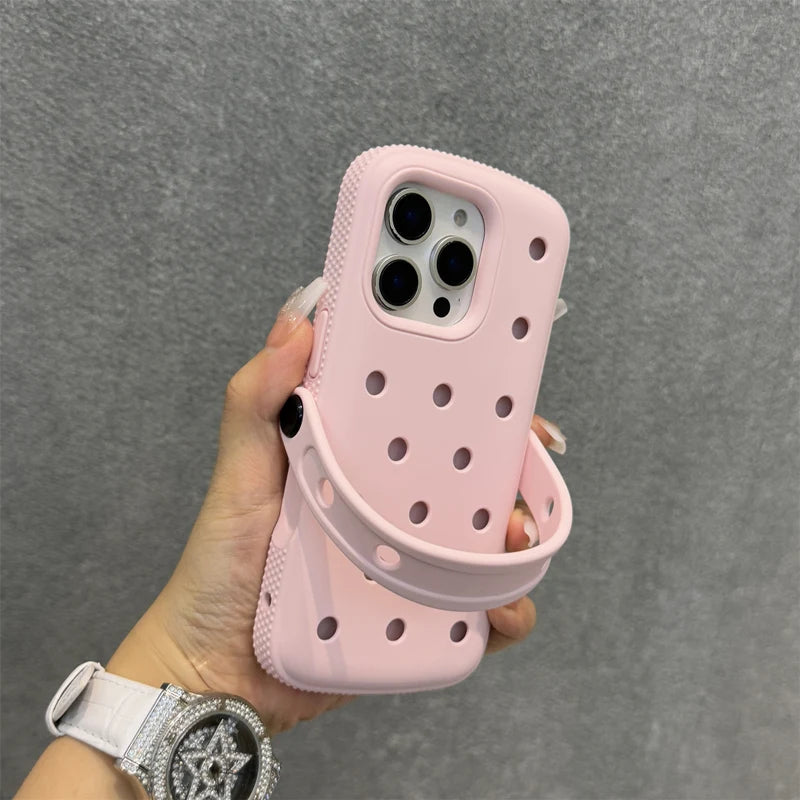 Solid Color Silicone Hole Mesh Cooling Case for iPhone