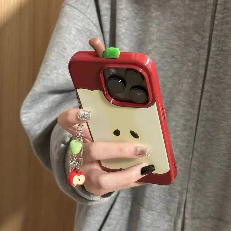 Red Apple Core Case For iPhone