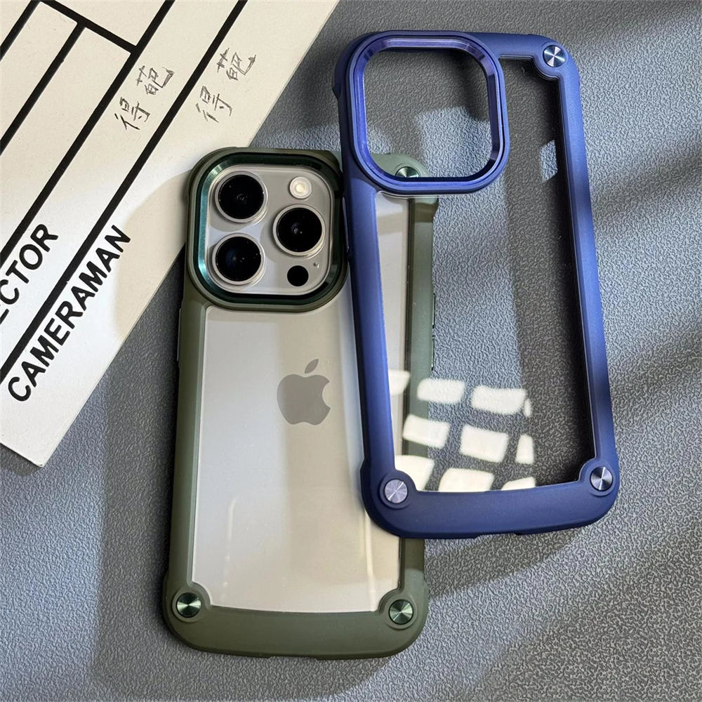 Acrylic Shockproof Bumper Armor Transparent Case For iPhone