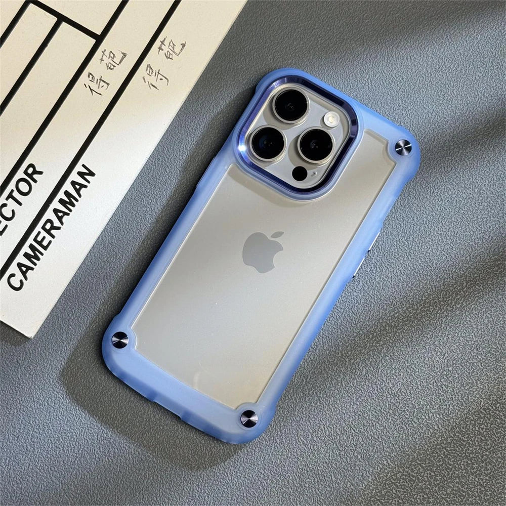 Acrylic Shockproof Bumper Armor Transparent Case For iPhone