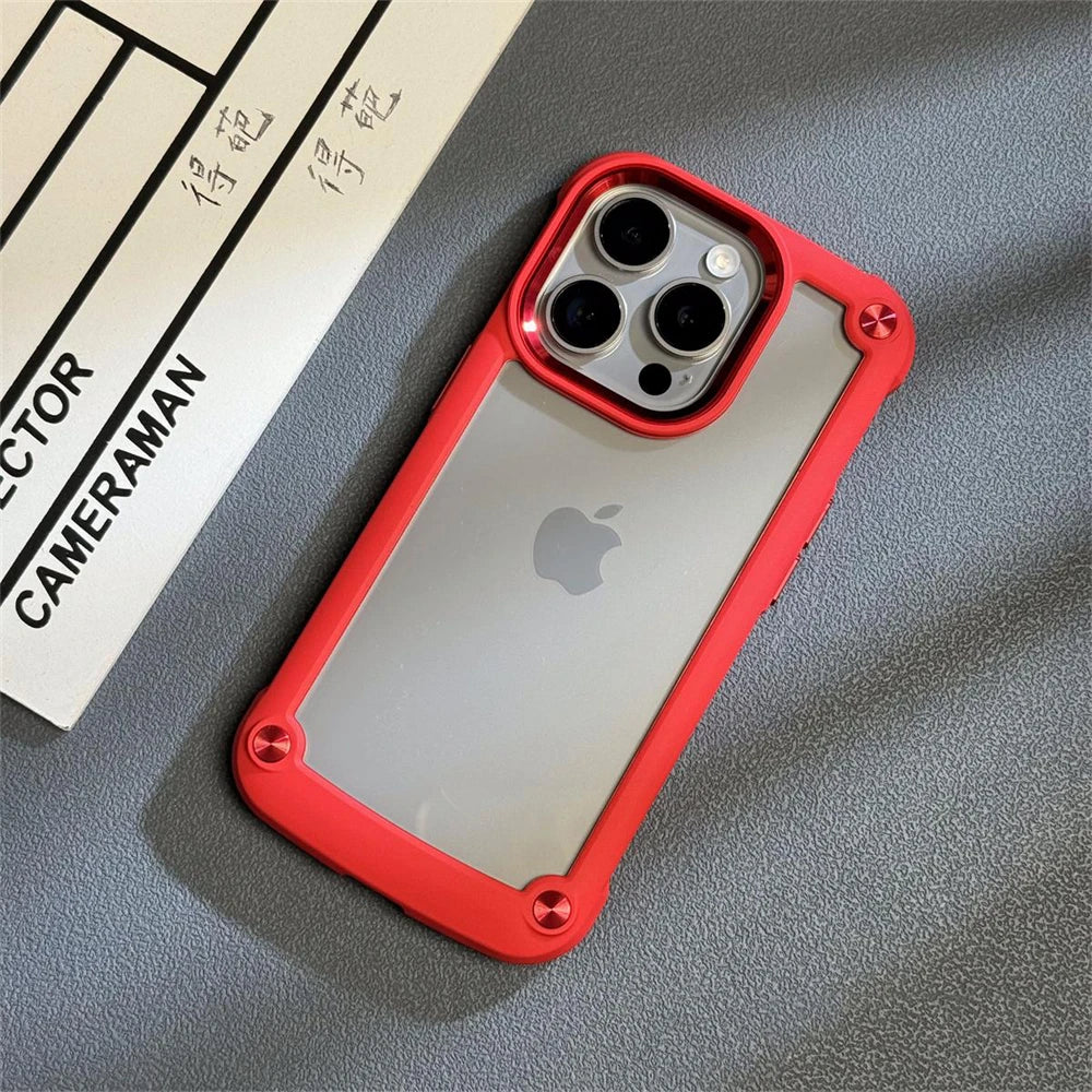 Acrylic Shockproof Bumper Armor Transparent Case For iPhone