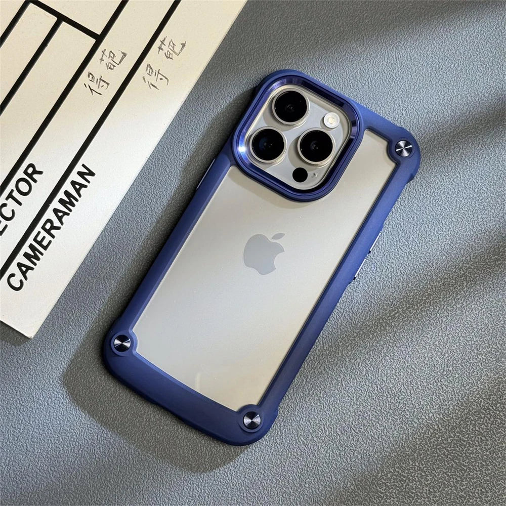 Acrylic Shockproof Bumper Armor Transparent Case For iPhone