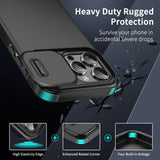 Slide Camera Shockproof Protective Case For iPhone