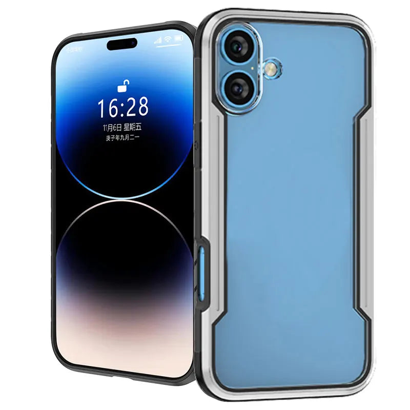 Durable Aluminium Frame Soft TPU Shockproof Case For iPhone