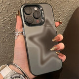 Smudged Star Matte Laser Graphic Case For iPhone