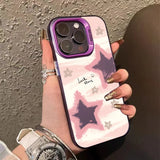 Smudged Star Matte Laser Graphic Case For iPhone