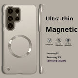 Thin Metallic Paint Borderless Magnetic Case For Samsung