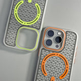 Translucent Geometric Lattices Magnetic Case For iPhone