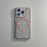 Translucent Geometric Lattices Magnetic Case For iPhone