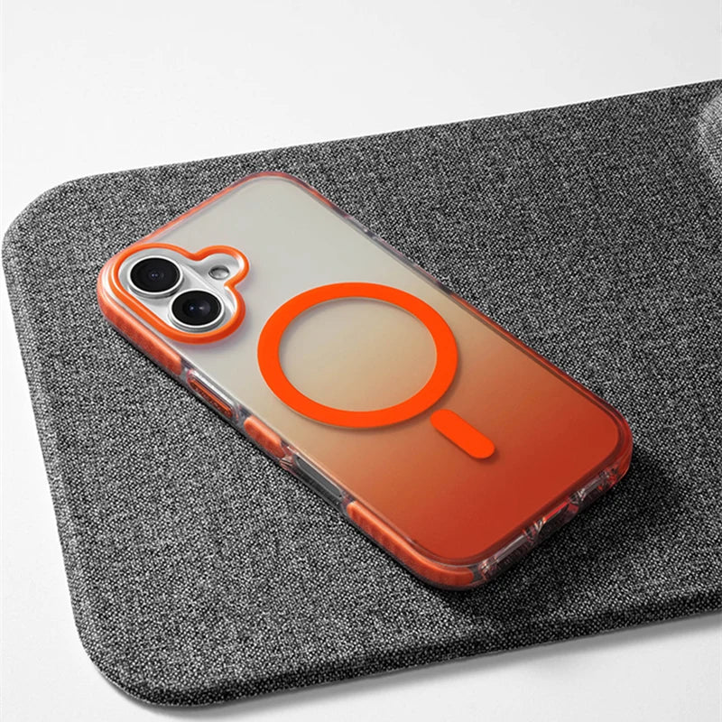 Translucent Gradient Magnetic Case For iPhone