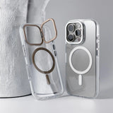 Transparent Magnetic Invisible Lens Clear Non-slip Case for iPhone