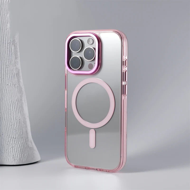 Transparent Magnetic Invisible Lens Clear Non-slip Case for iPhone