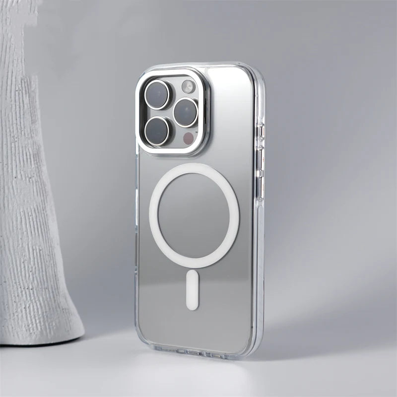 Transparent Magnetic Invisible Lens Clear Non-slip Case for iPhone