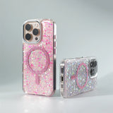 Trendy Glitter Foils Shockproof Magnetic Case For iPhone