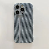 Ultra-Thin Carbon Fiber Texture Borderless Case For iPhone