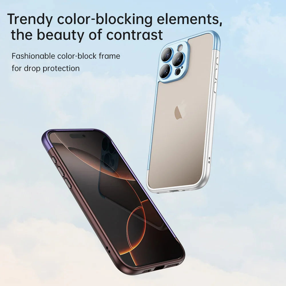 Ultra Thin Colour PC Frame Edge Protection Case For iPhone