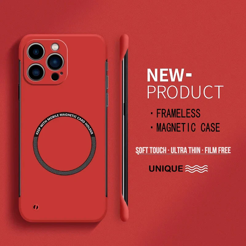Ultra Thin Hard PC Magnetic Frameless Phone Case For iPhone Ultra Thin Hard PC Magnetic Frameless Phone Case For iPhone