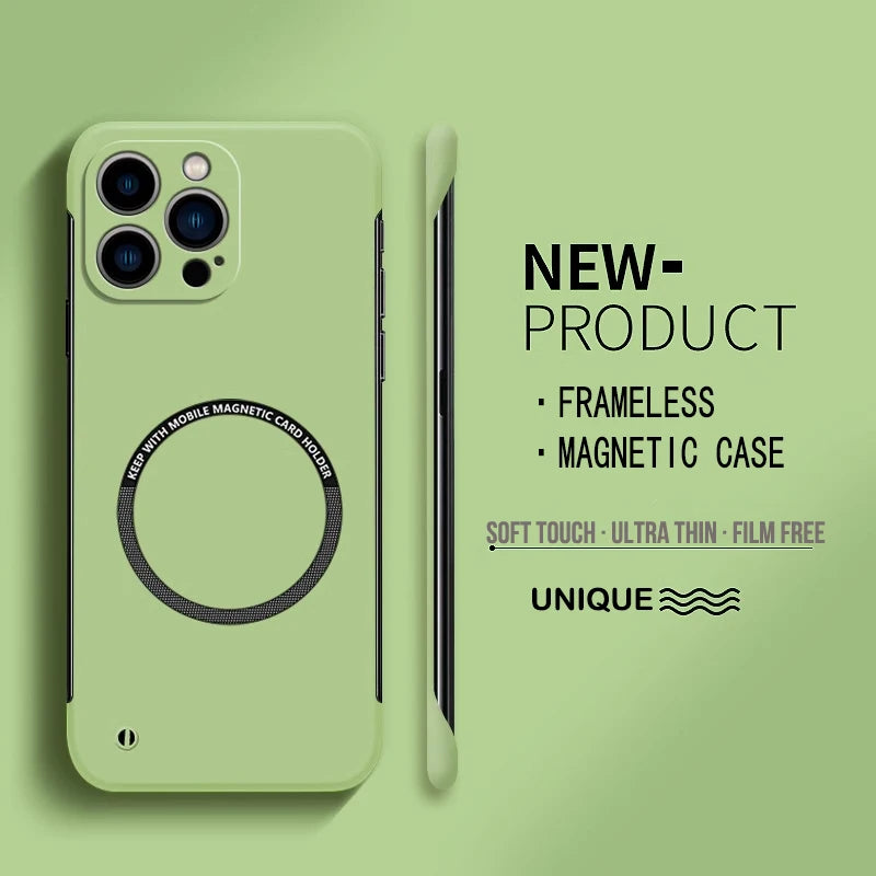 Ultra Thin Hard PC Magnetic Frameless Phone Case For iPhone – poomelo Ultra Thin Hard PC Magnetic Frameless Phone Case For iPhone – poomelo