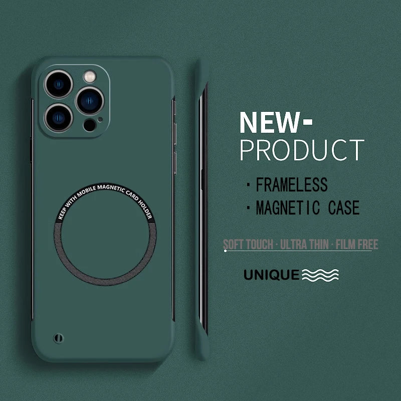Ultra Thin Hard PC Magnetic Frameless Phone Case For iPhone – poomelo Ultra Thin Hard PC Magnetic Frameless Phone Case For iPhone – poomelo