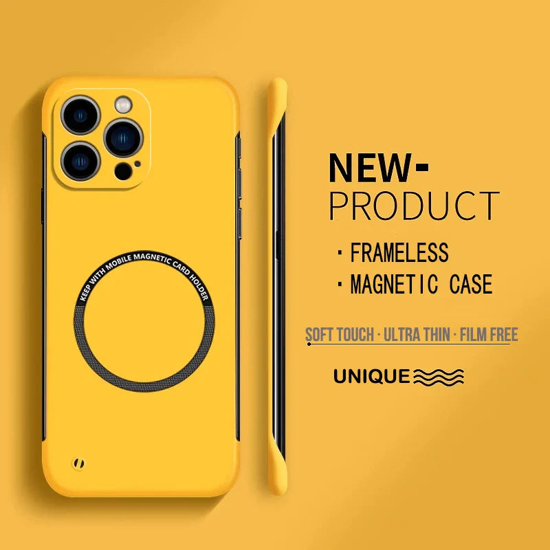 Ultra Thin Hard PC Magnetic Frameless Phone Case For iPhone – poomelo Ultra Thin Hard PC Magnetic Frameless Phone Case For iPhone – poomelo
