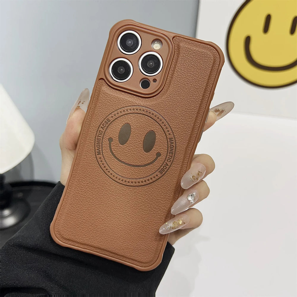 Ultra-Thin Smile Cute Magnetic Case for iPhone