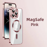 Ultra-thin Plating Clear Magnetic Case For iPhone