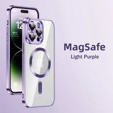 Ultra-thin Plating Clear Magnetic Case For iPhone