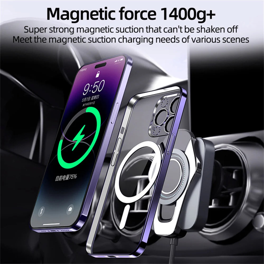 Ultra-thin Plating Clear Magnetic Case For iPhone