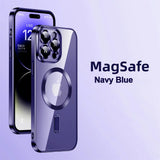 Ultra-thin Plating Clear Magnetic Case For iPhone