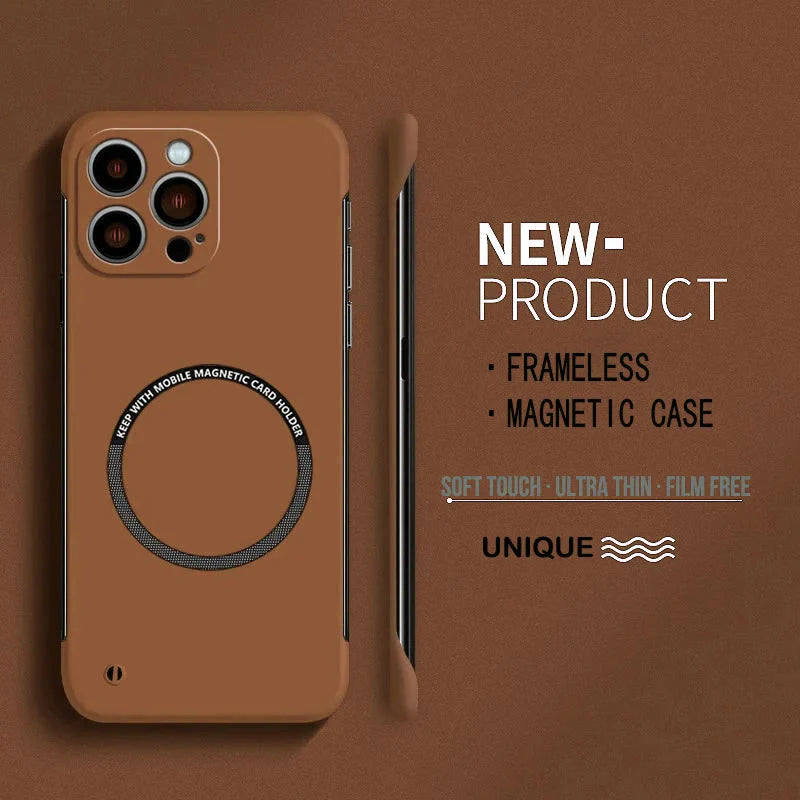 Ultra Thin Hard PC Magnetic Frameless Phone Case For iPhone – poomelo Ultra Thin Hard PC Magnetic Frameless Phone Case For iPhone – poomelo