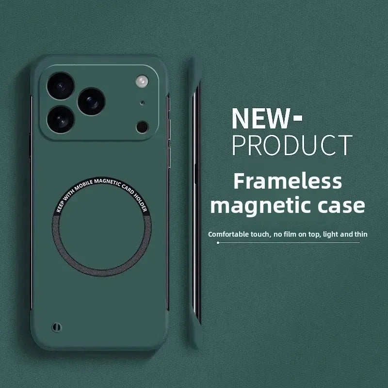 Ultra Thin Hard PC Magnetic Frameless Phone Case For iPhone  poomelo
