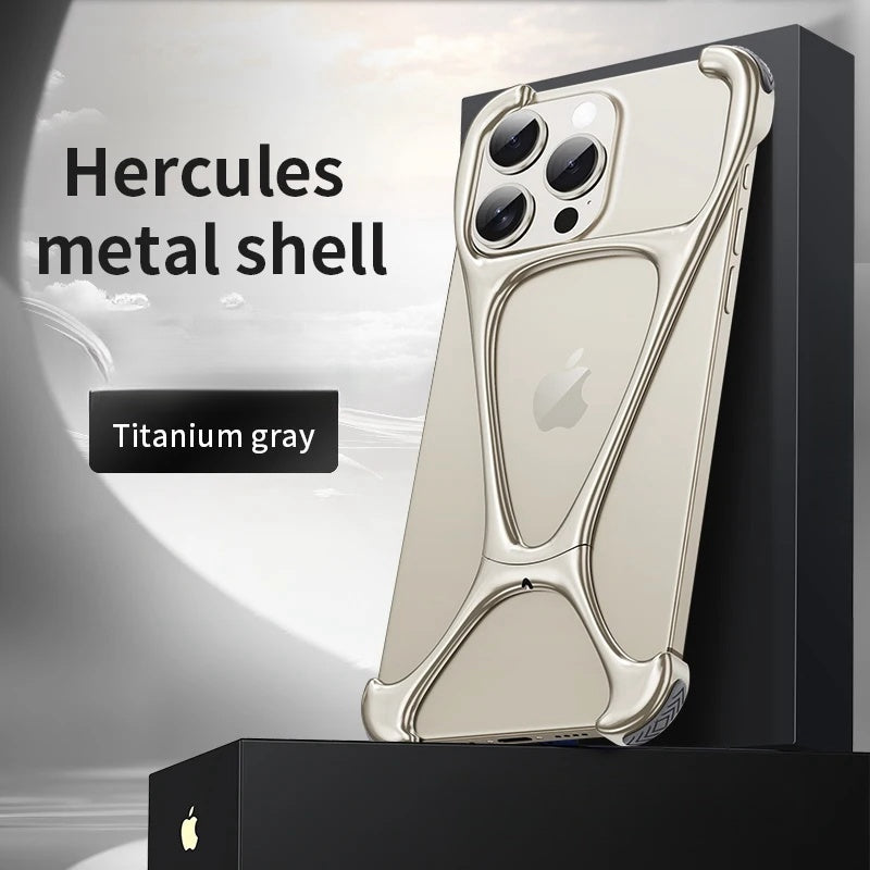 Alloy Bare Metal Feel Frameless Heat Dissipation Case For iPhone