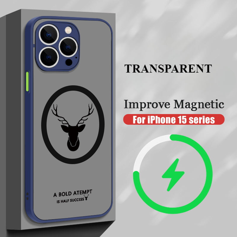 Deer Transparent Magnetic Drop-Proof Case For Samsung