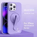 Liquid Silicone Magnetic Ring Case For iPhone