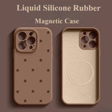 Liquid Silicone Magnetic Little Star Case For iPhone