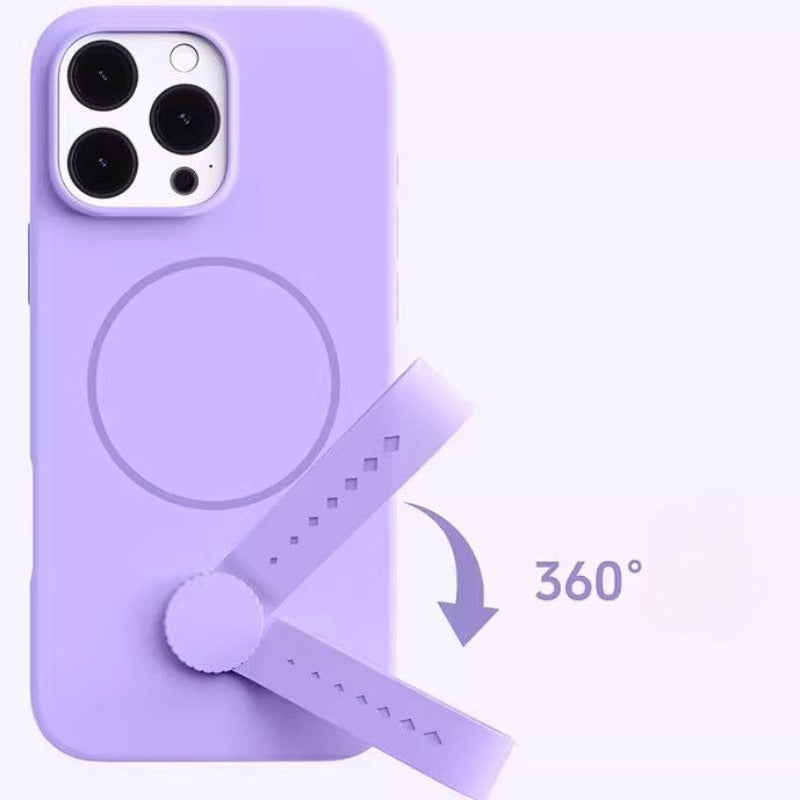 Liquid Silicone Magnetic Ring Case For iPhone