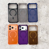 Matte Transparent PC Magnetic Case For iPhone