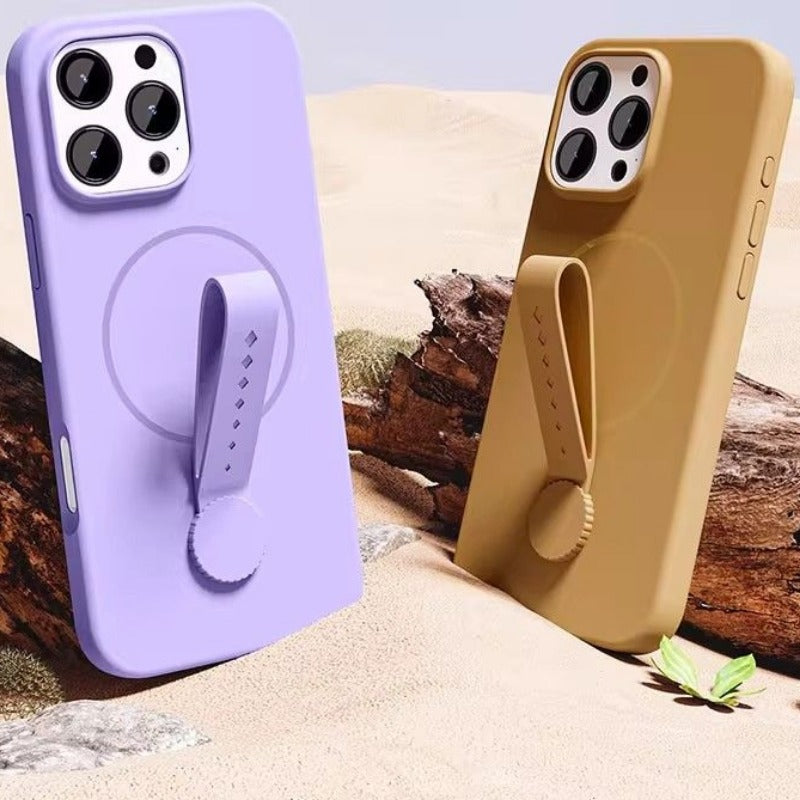 Liquid Silicone Magnetic Ring Case For iPhone