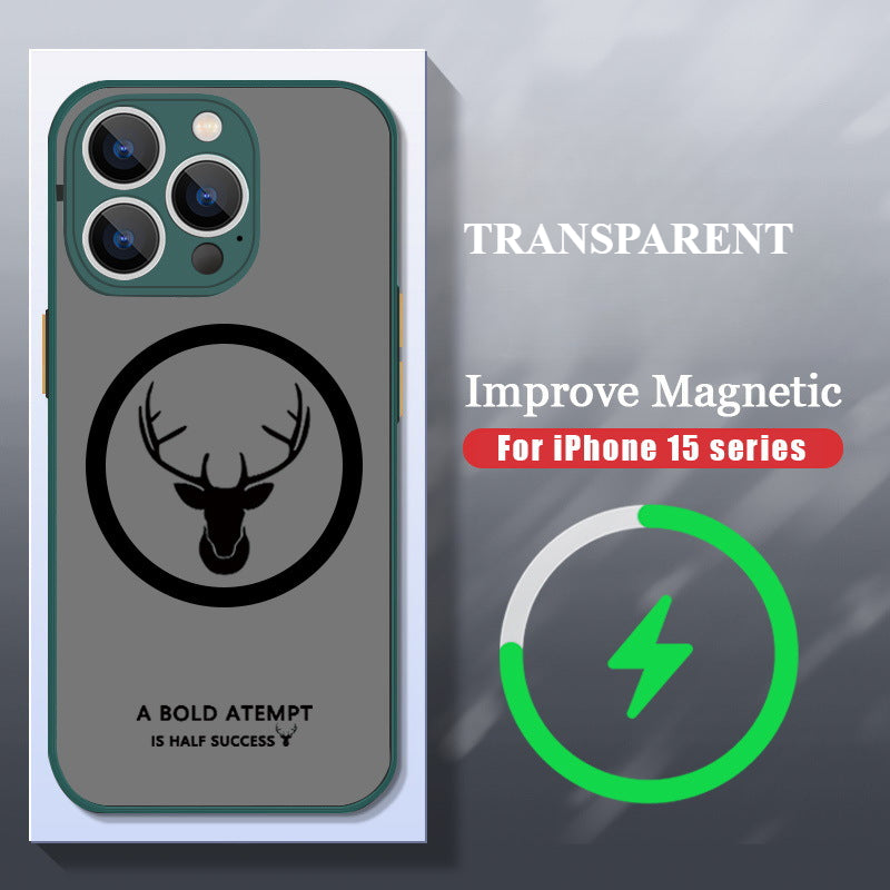 Deer Transparent Magnetic Drop-Proof Case For Samsung