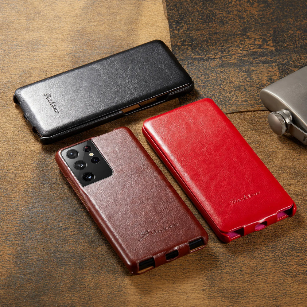 Luxury Vertical Flip Leather Full Package Case For Samsung