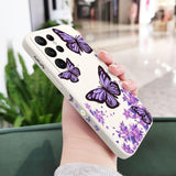 Purple Butterflies Soft Case For Samsung