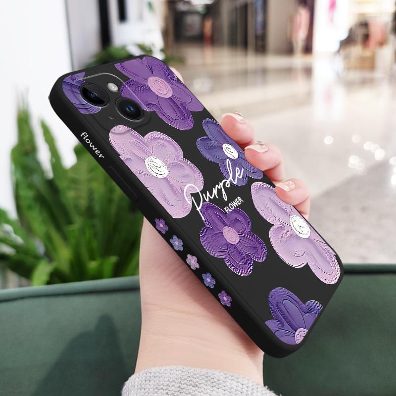 Purple Flower Phone Case For iPhone