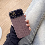 Wood Lens Protector Shockproof Case For iPhone