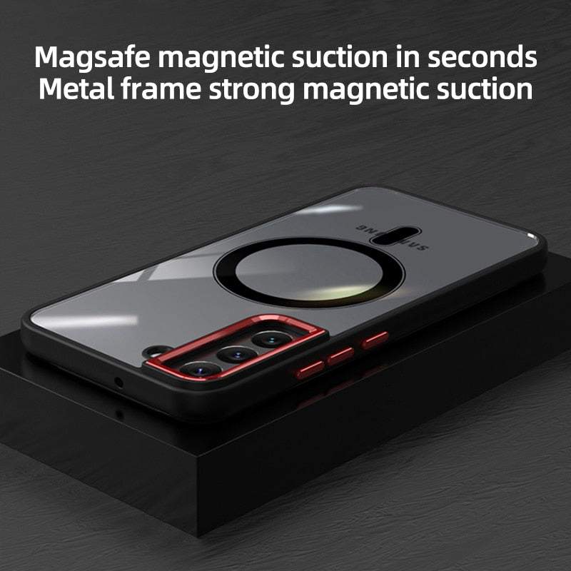 Armor Magnetic Lens Protection Case For Samsung